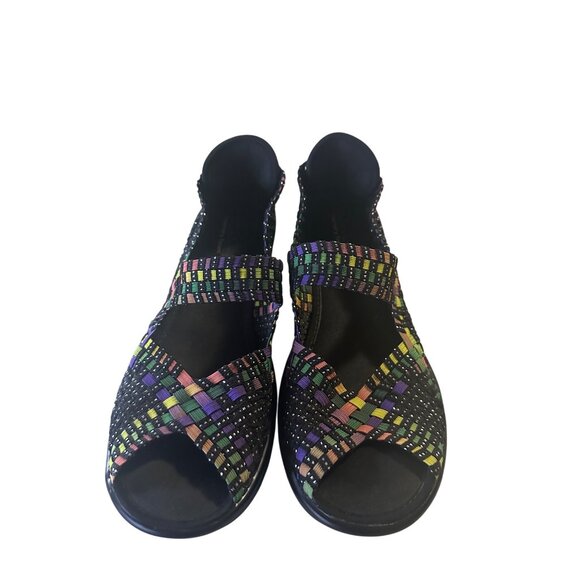 Skechers memory foam peep toe multicolor sandals size 8.5 - Picture 2 of 7